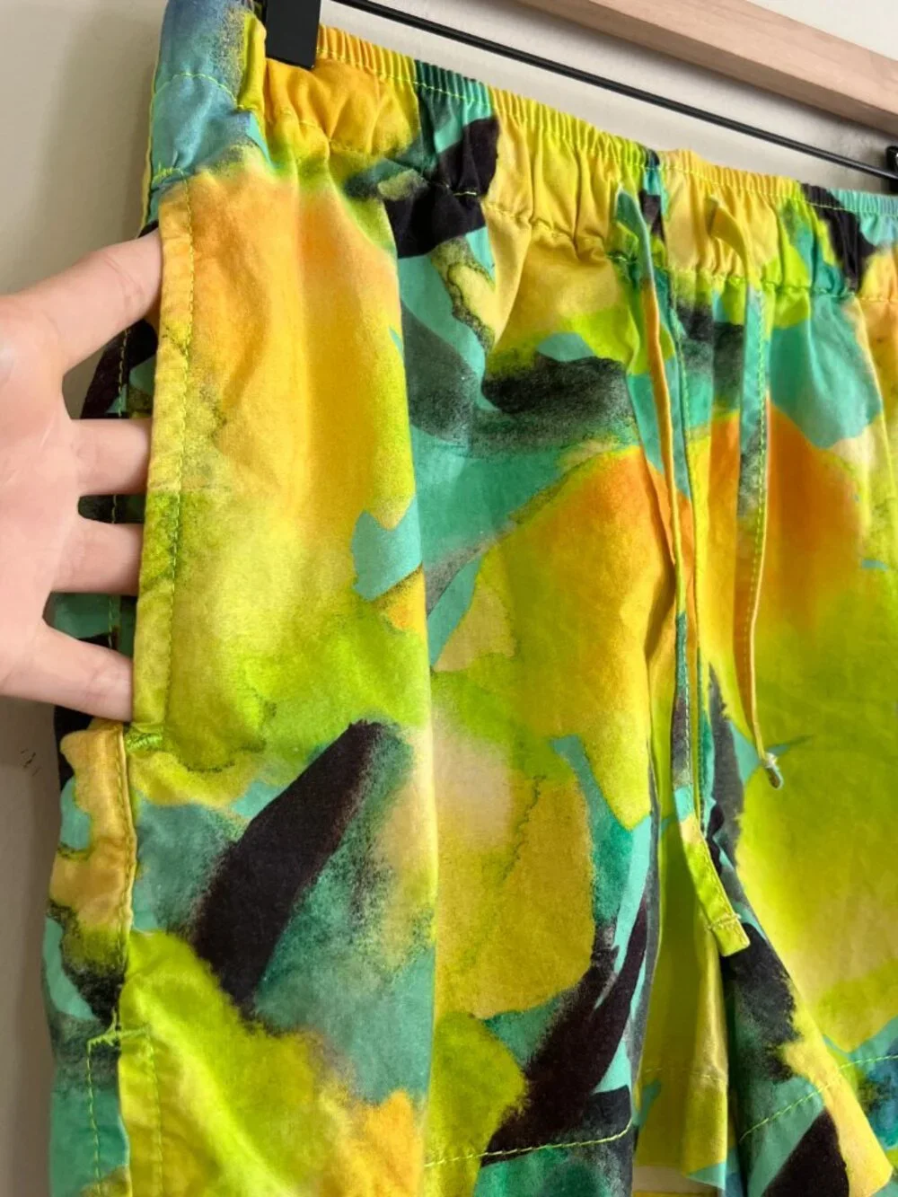 ASOS Topshop Multicolor Lemon Printed Elastic Waist Shorts